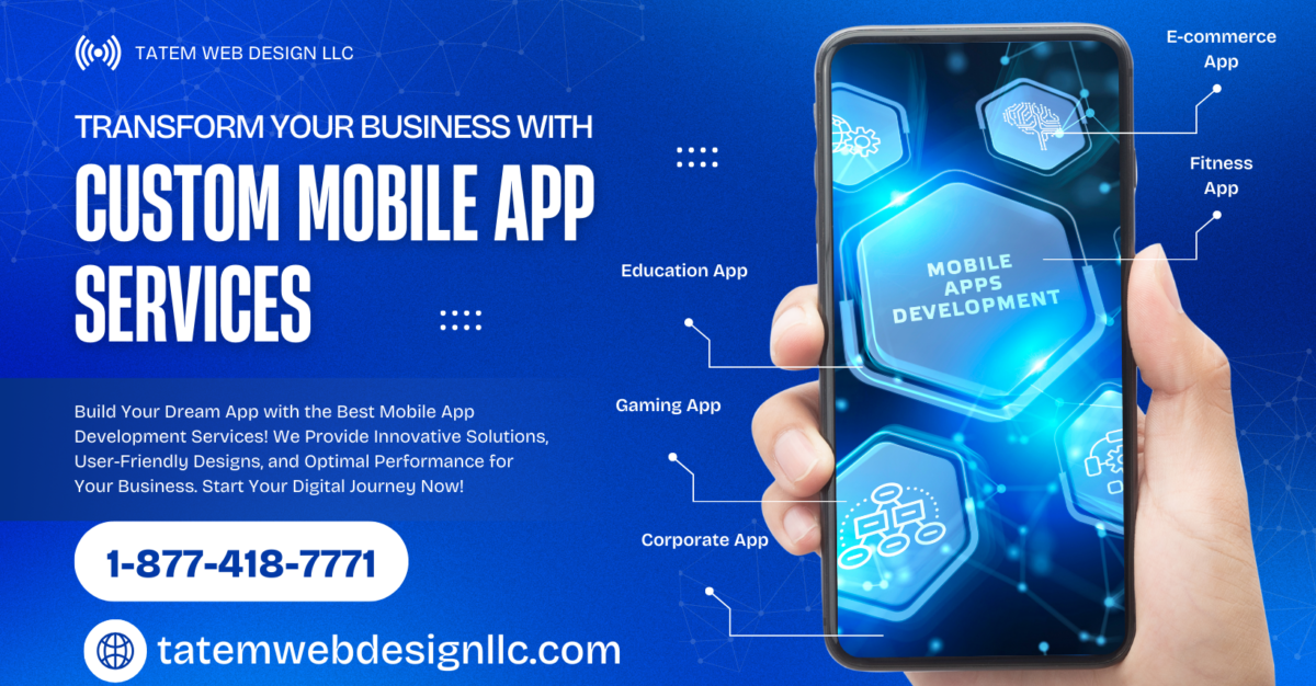 Blue Modern Mobile App Development Facebook Cover