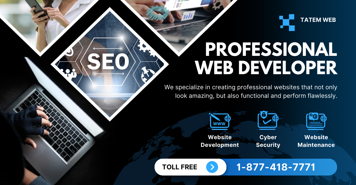 Blue and White Modern Website Development Service Facebook Ad